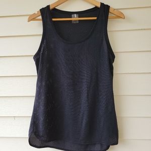 CALIA By Carrie Underwood black sheer mesh sleeveless tank top Size Small